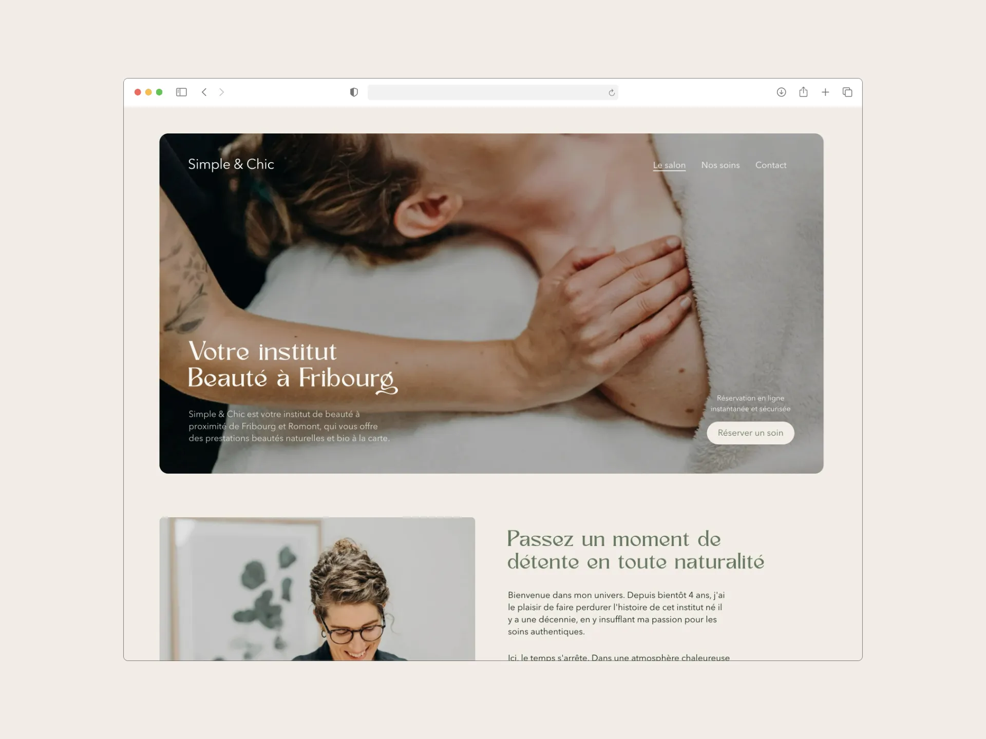 Capture du projet Simple & Chic